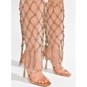  Mesh Barely There Heels