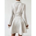 SHEIN Privé Women's Plaid Notched Lapel Collar Dress