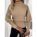 SHEIN Frenchy Turtleneck Lantern Sleeve Sweater