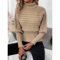 SHEIN Frenchy Turtleneck Lantern Sleeve Sweater