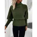 SHEIN Frenchy Turtleneck Lantern Sleeve Sweater