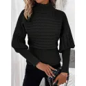 SHEIN Frenchy Turtleneck Lantern Sleeve Sweater