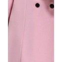 Women's Notched Lapel Double Breasted Woolen Coat