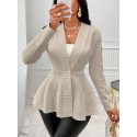 SHEIN Slayr Solid Color Textured Single Button Jacket