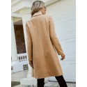 SHEIN Frenchy Double Breasted Lapel Collar Overcoat