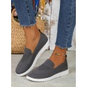 Latest Comfortable & Breathable Knitted Slip-on Sport Casual Shoe, Fashionable Flat Shoes