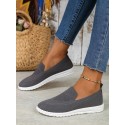 Latest Comfortable & Breathable Knitted Slip-on Sport Casual Shoe, Fashionable Flat Shoes