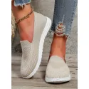 Latest Comfortable & Breathable Knitted Slip-on Sport Casual Shoe, Fashionable Flat Shoes