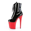 Fashion Sexy Knight Female 8 Inch High Heel Platform Ankle Boots for Women Autumn Winter Shoes 20cm Black Pole Dancing Boots New