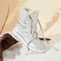 Womens Mid-Calf Boots Waterproof Winter Snow Boots