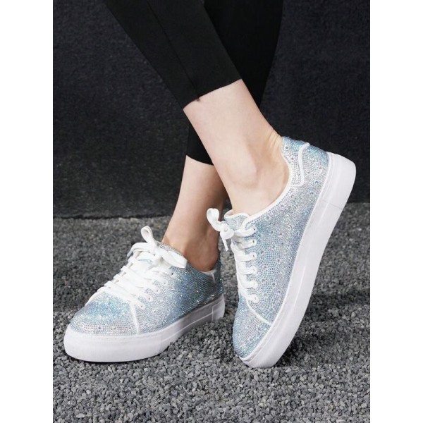 Sparkle Rhinestone Sneakers For Women