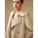 PREMIUM BELTED VISCOSE HERRINGBONE COAT