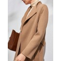 Waterfall Collar Open Front Overcoat