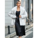 Women's Coat With Large Lapel