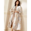 Ladies' Elegant Long Jacquard Coat