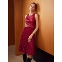 PREMIUM BELTED PLEATED DRESS