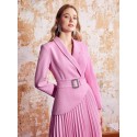 PREMIUM PLEATED BLAZER MAXI DRESS