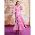 PREMIUM PLEATED BLAZER MAXI DRESS