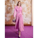 PREMIUM PLEATED BLAZER MAXI DRESS