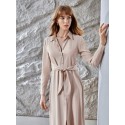 PREMIUM 100% SILK BELTED FITTED DRESS