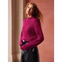 PREMIUM WOOL-BLEND MOCK-NECK KNIT SWEATER