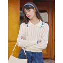 Simple Retro Wool Hollow Knitted Long Sleeve Sweater