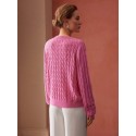 PREMIUM CASHMERE WOOL CABLE KNIT SWEATER